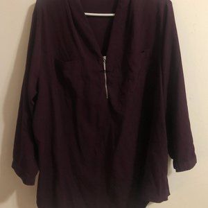 Purple Jaclyn Smith blouse